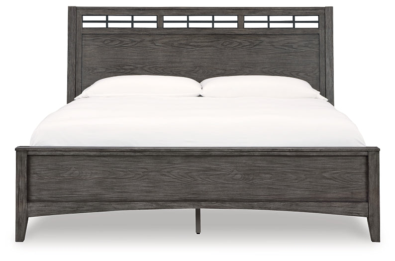 Montillan Queen Panel Bed with Mirrored Dresser Signature Design by Ashley®