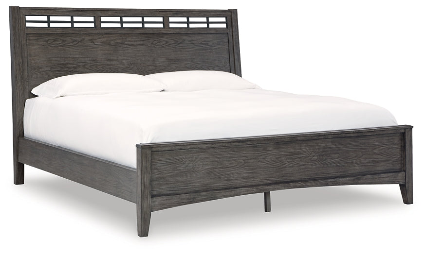 Montillan Queen Panel Bed with Mirrored Dresser Signature Design by Ashley®