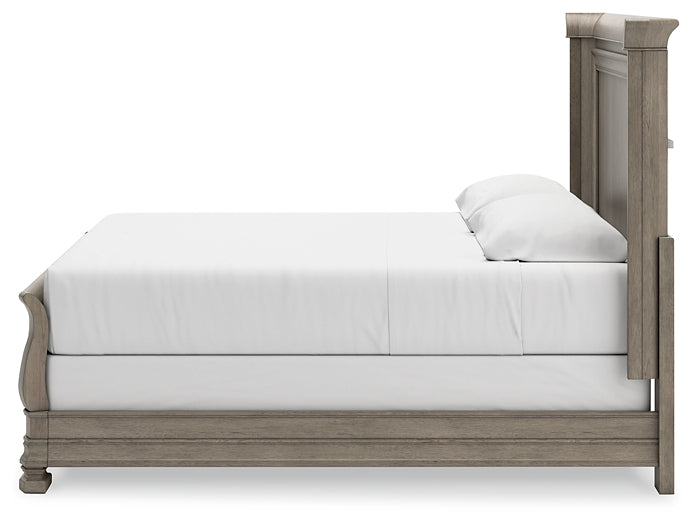 Lexorne King Sleigh Bed with Mirrored Dresser Signature Design by Ashley®