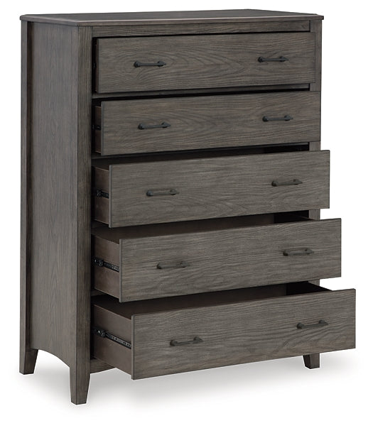 Montillan California King Panel Bed with Mirrored Dresser, Chest and 2 Nightstands Signature Design by Ashley®