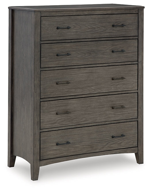 Montillan California King Panel Bed with Mirrored Dresser, Chest and 2 Nightstands Signature Design by Ashley®