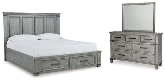 Russelyn California King Storage Bed with Mirrored Dresser Signature Design by Ashley®