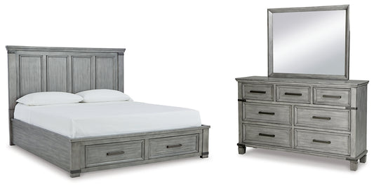 Russelyn King Storage Bed with Mirrored Dresser Signature Design by Ashley®