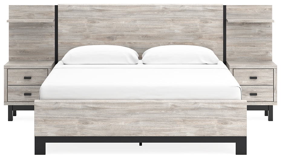 Vessalli King Panel Bed with Mirrored Dresser Signature Design by Ashley®