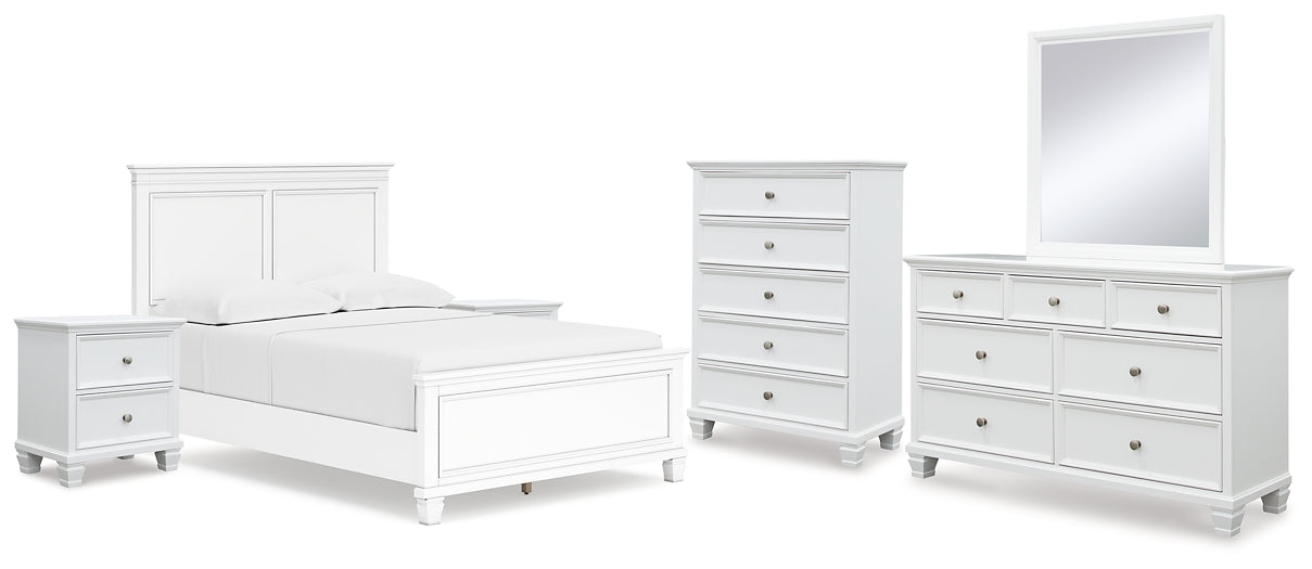 Fortman Full Panel Bed with Mirrored Dresser, Chest and 2 Nightstands Signature Design by Ashley®