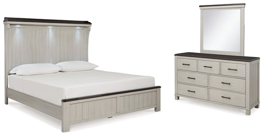 Darborn King Panel Bed with Mirrored Dresser Signature Design by Ashley®