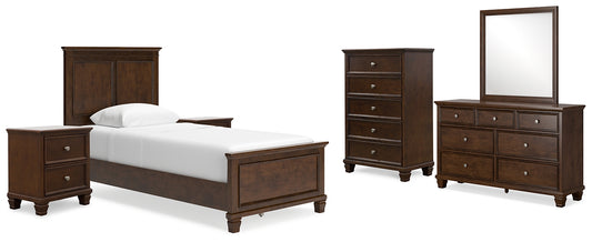 Danabrin Twin Panel Bed with Mirrored Dresser, Chest and 2 Nightstands Signature Design by Ashley®