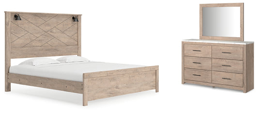 Senniberg King Panel Bed with Mirrored Dresser Signature Design by Ashley®