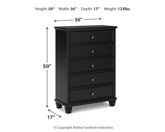 Lanolee Queen Panel Bed with Mirrored Dresser and Chest Signature Design by Ashley®