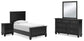 Lanolee Twin Panel Bed with Mirrored Dresser and Nightstand Signature Design by Ashley®