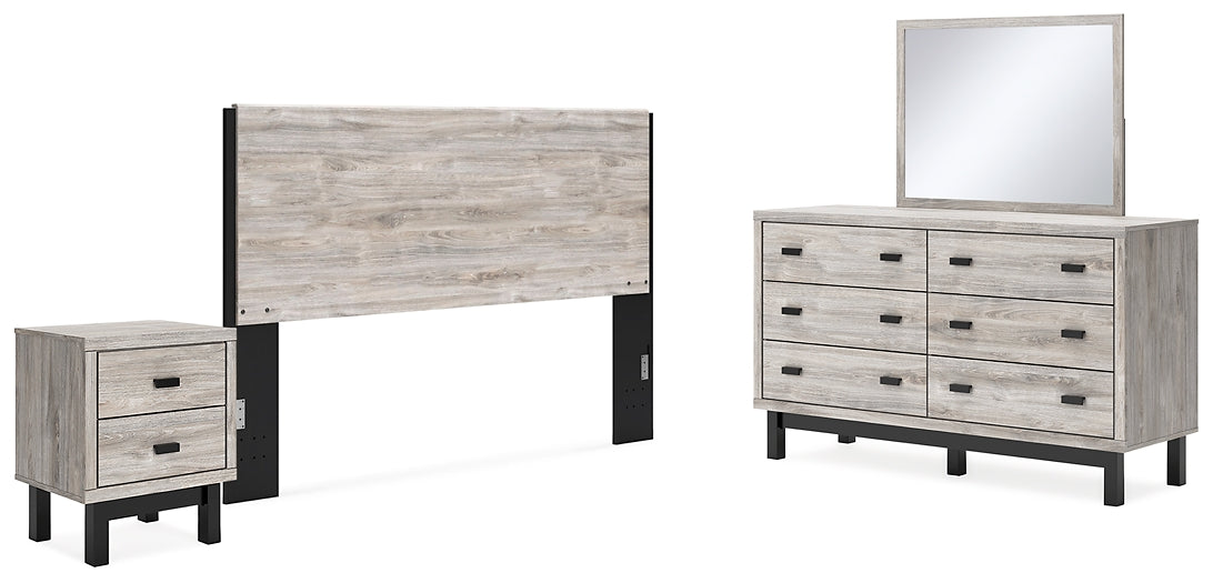 Vessalli King Panel Headboard with Mirrored Dresser and Nightstand Signature Design by Ashley®