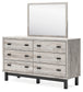 Vessalli King Panel Headboard with Mirrored Dresser, Chest and Nightstand Signature Design by Ashley®