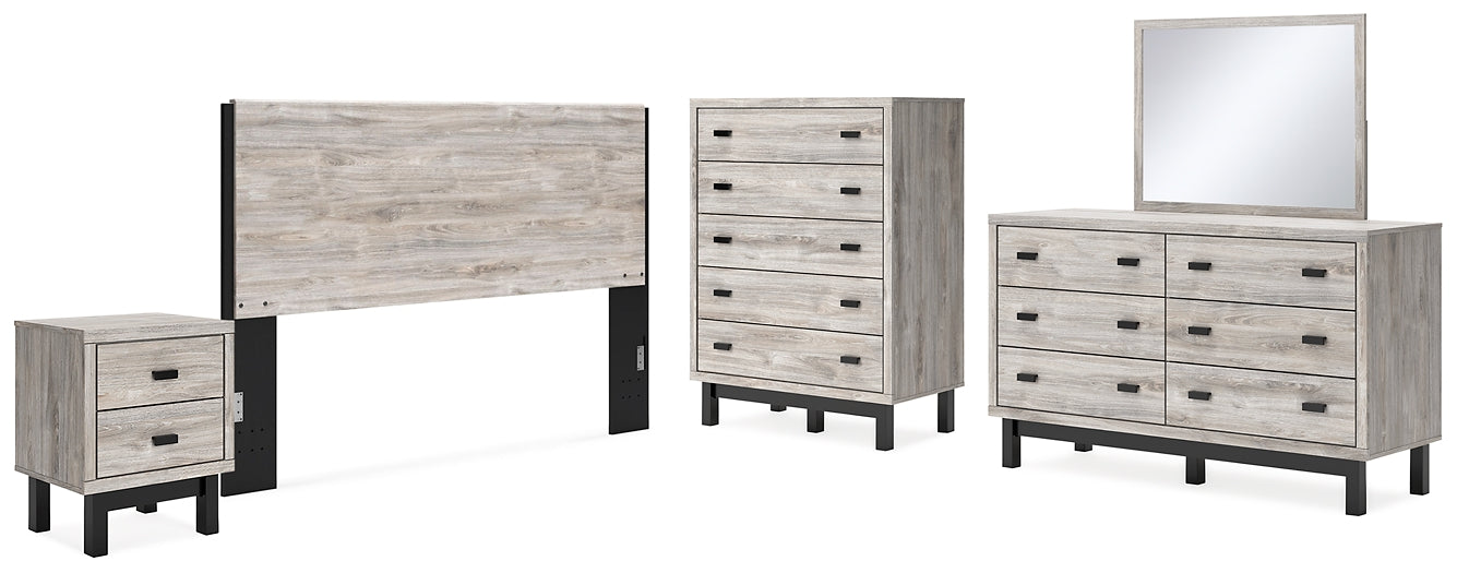 Vessalli King Panel Headboard with Mirrored Dresser, Chest and Nightstand Signature Design by Ashley®