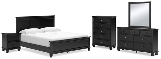 Lanolee California King Panel Bed with Mirrored Dresser, Chest and Nightstand Signature Design by Ashley®