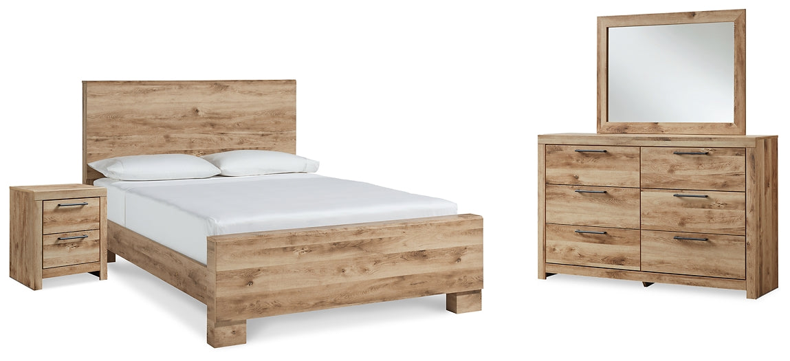 Hyanna Queen Panel Bed with Mirrored Dresser and Nightstand Signature Design by Ashley®