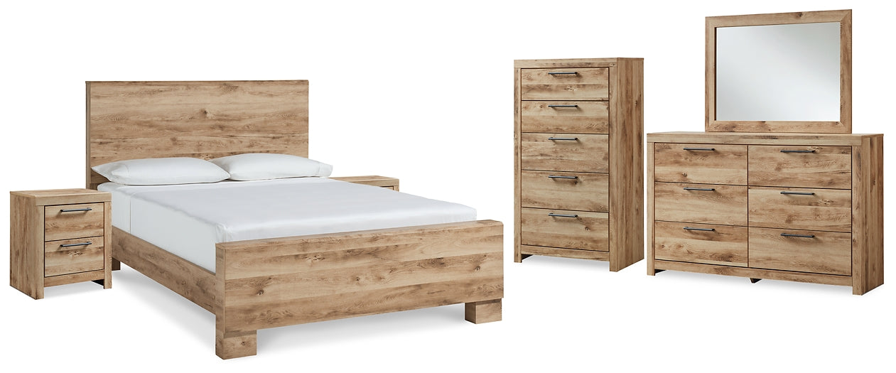 Hyanna Queen Panel Bed with Mirrored Dresser, Chest and 2 Nightstands Signature Design by Ashley®