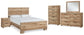 Hyanna Queen Panel Bed with Mirrored Dresser, Chest and Nightstand Signature Design by Ashley®