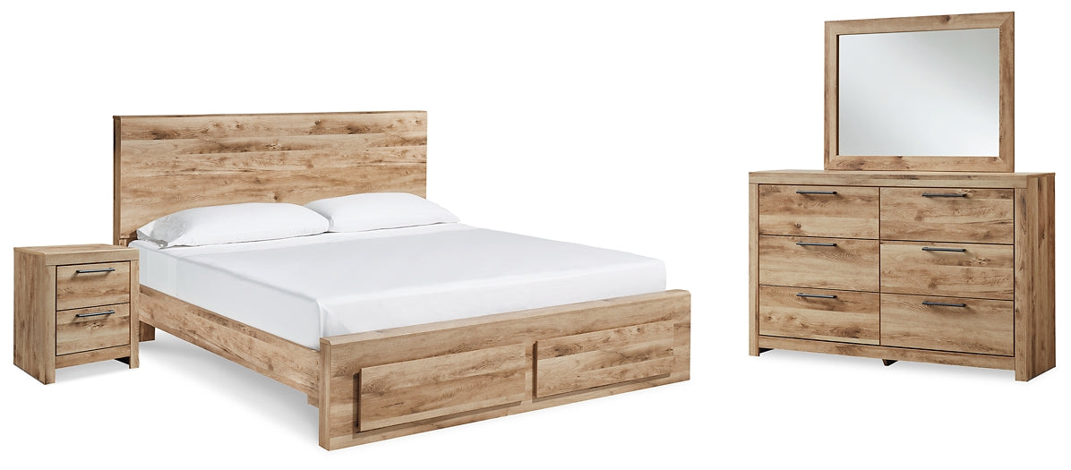 Hyanna Queen Panel Storage Bed with Mirrored Dresser and Nightstand Signature Design by Ashley®