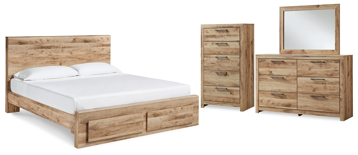 Hyanna Queen Panel Storage Bed with Mirrored Dresser and Chest Signature Design by Ashley®