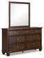 Danabrin California King Panel Bed with Mirrored Dresser and Nightstand Signature Design by Ashley®