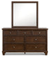 Danabrin California King Panel Bed with Mirrored Dresser and Nightstand Signature Design by Ashley®