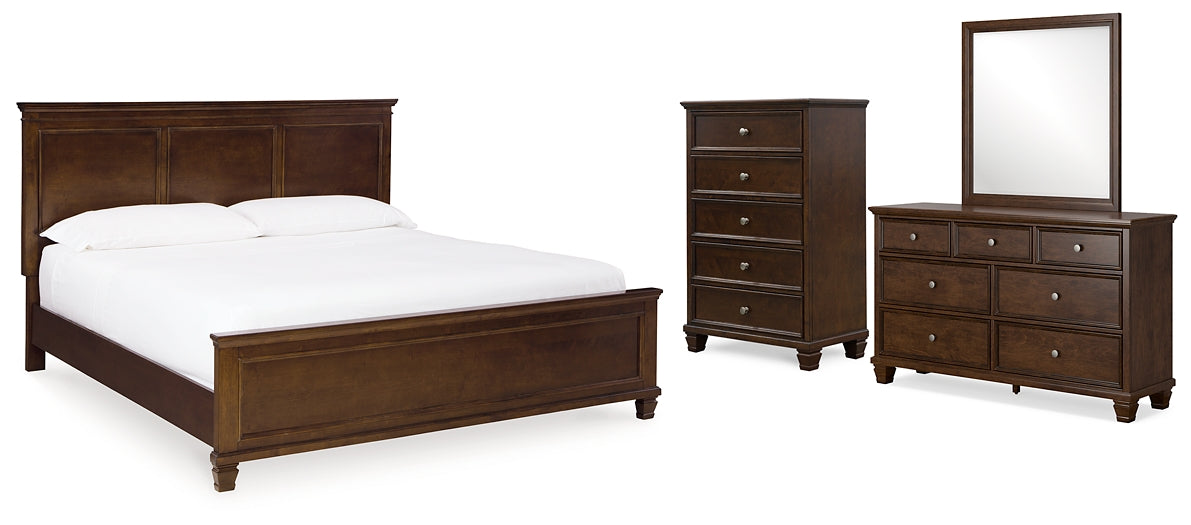 Danabrin King Panel Bed with Mirrored Dresser and Chest Signature Design by Ashley®