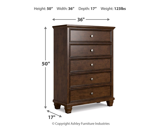 Danabrin California King Panel Bed with Mirrored Dresser and Chest Signature Design by Ashley®