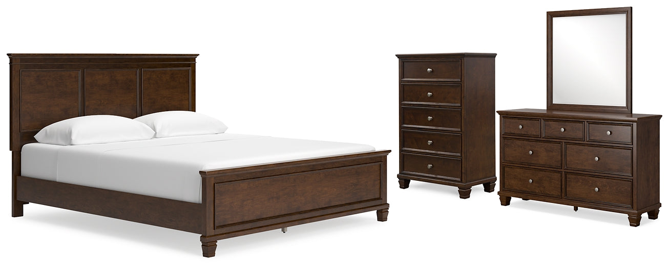 Danabrin California King Panel Bed with Mirrored Dresser and Chest Signature Design by Ashley®