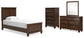 Danabrin Twin Panel Bed with Mirrored Dresser and Chest Signature Design by Ashley®