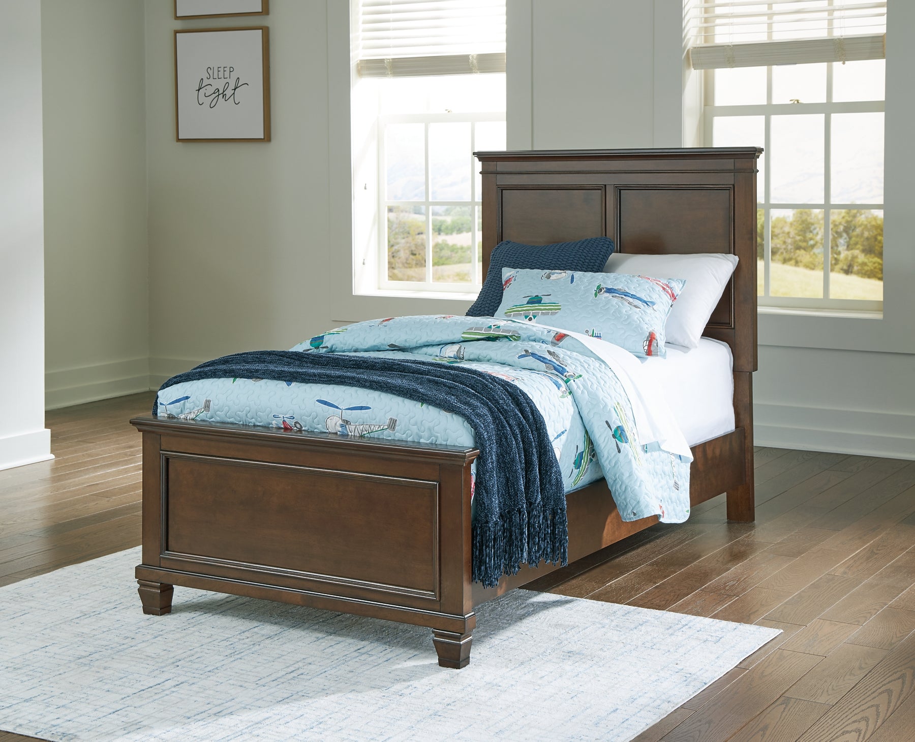 Danabrin Twin Panel Bed with Mirrored Dresser and Nightstand Signature Design by Ashley®