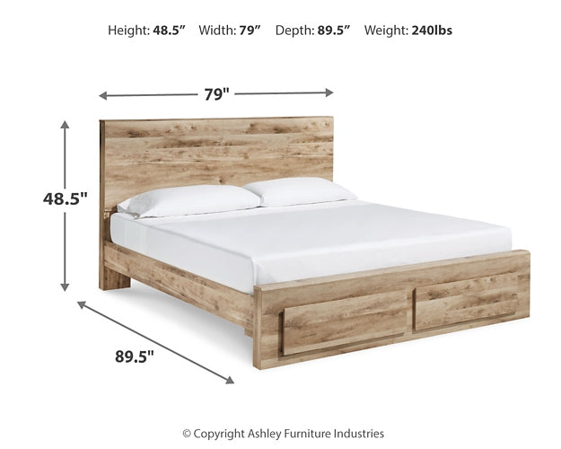 Hyanna King Panel Storage Bed with Mirrored Dresser Signature Design by Ashley®