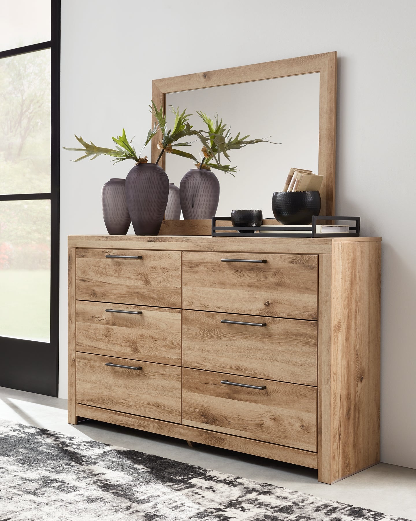 Hyanna Twin Panel Headboard with Mirrored Dresser, Chest and 2 Nightstands Signature Design by Ashley®