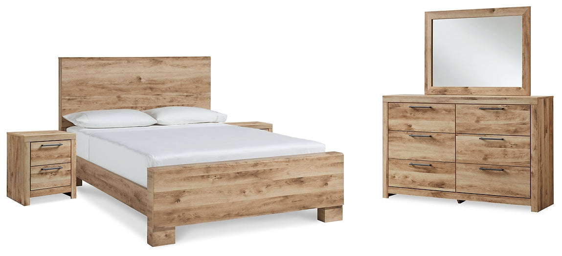 Hyanna King Panel Bed with Mirrored Dresser and 2 Nightstands Signature Design by Ashley®