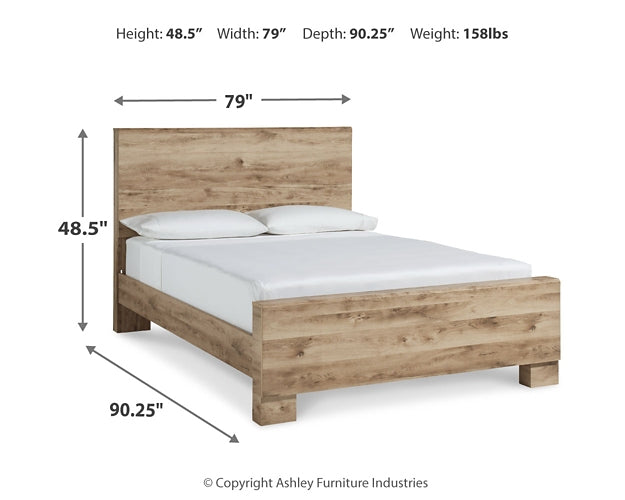 Hyanna King Panel Bed with Mirrored Dresser Signature Design by Ashley®