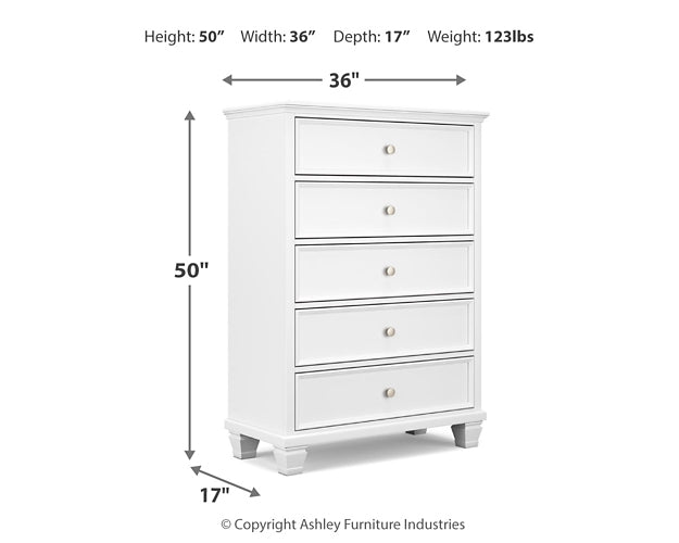 Fortman Twin Panel Bed with Mirrored Dresser and Chest Signature Design by Ashley®