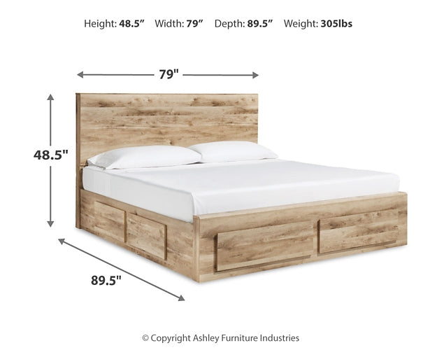 Hyanna King Panel Storage Bed with Mirrored Dresser Signature Design by Ashley®