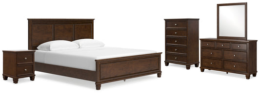 Danabrin California King Panel Bed with Mirrored Dresser, Chest and Nightstand Signature Design by Ashley®