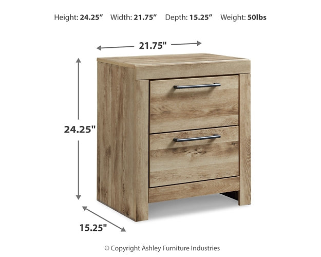 Hyanna Full Panel Bed with Storage with Mirrored Dresser and Nightstand Signature Design by Ashley®