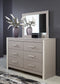 Surancha Queen/Full Panel Headboard with Mirrored Dresser and Nightstand Signature Design by Ashley®