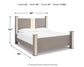 Surancha King Poster Bed with Mirrored Dresser and Chest Signature Design by Ashley®