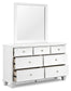 Fortman King Panel Bed with Mirrored Dresser and Chest Signature Design by Ashley®