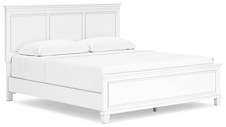 Fortman King Panel Bed with Mirrored Dresser and Chest Signature Design by Ashley®