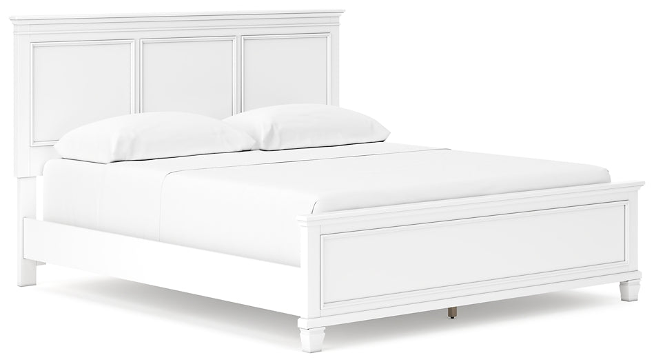 Fortman California King Panel Bed with Mirrored Dresser and Nightstand Signature Design by Ashley®