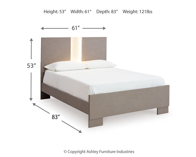 Surancha Full Panel Bed with Mirrored Dresser and Chest Signature Design by Ashley®