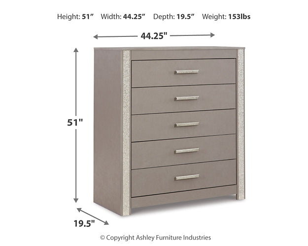 Surancha Queen/Full Panel Headboard with Mirrored Dresser and Chest Signature Design by Ashley®