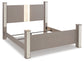 Surancha King Poster Bed with Mirrored Dresser and 2 Nightstands Signature Design by Ashley®