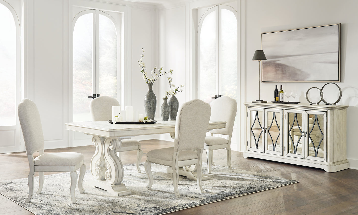 Arlendyne Dining Table and 4 Chairs with Storage Signature Design by Ashley®