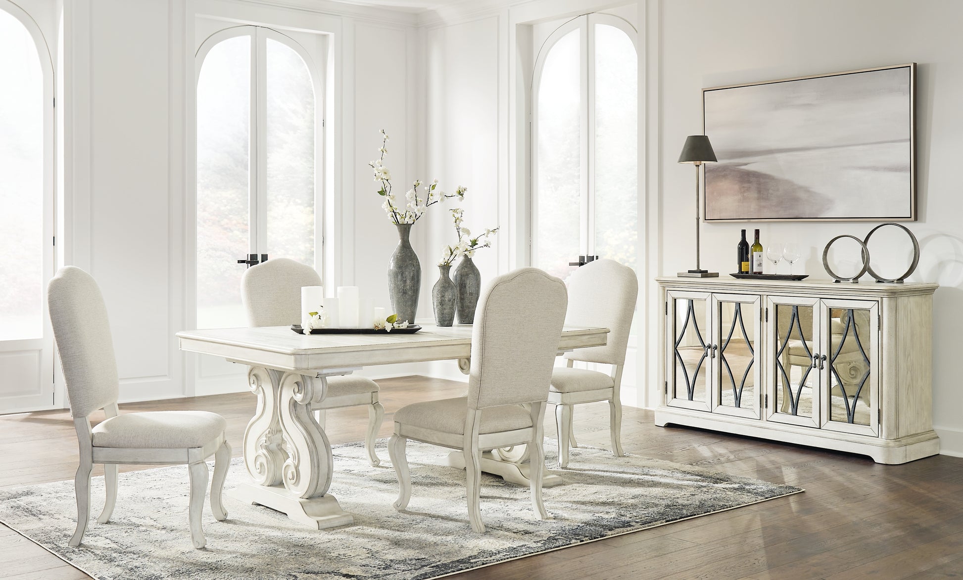 Arlendyne Dining Table and 4 Chairs with Storage Signature Design by Ashley®