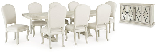 Arlendyne Dining Table and 8 Chairs with Storage Signature Design by Ashley®