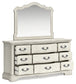 Arlendyne King Upholstered Bed with Mirrored Dresser and Nightstand Signature Design by Ashley®